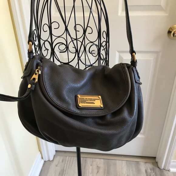 Marc by Marc Jacobs Dark Gray Leather Bag Adjustable Strap Gold Hardware Pebble - Picture 5 of 16